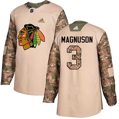 Adidas Blackhawks #3 Keith Magnuson Camo Authentic Veterans Day Stitched NHL Jersey